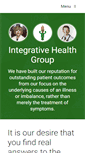 Mobile Screenshot of integrativehealthgroup.com