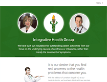 Tablet Screenshot of integrativehealthgroup.com